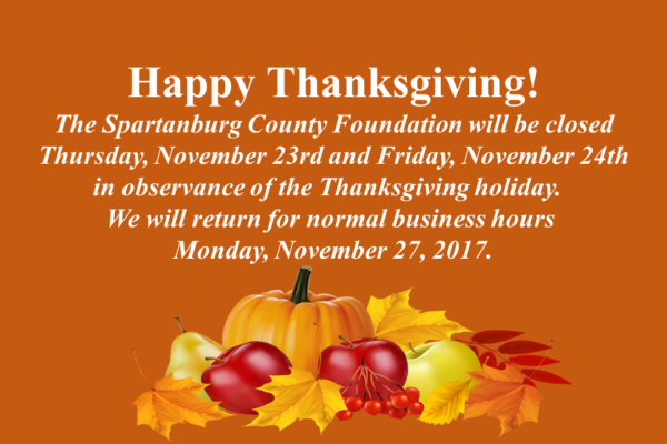 The Spartanburg County Foundation Thanksgiving