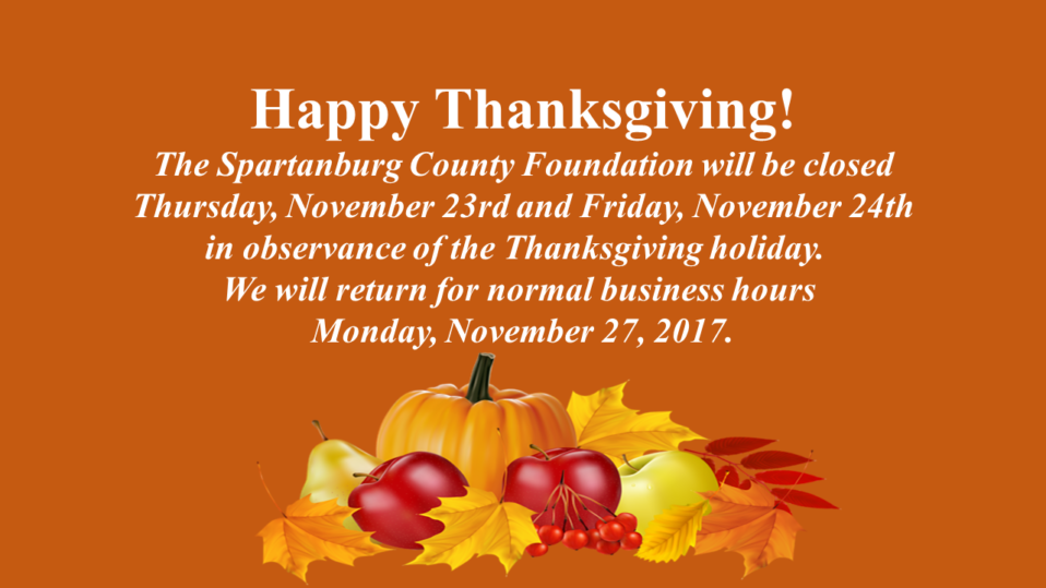 The Spartanburg County Foundation Thanksgiving